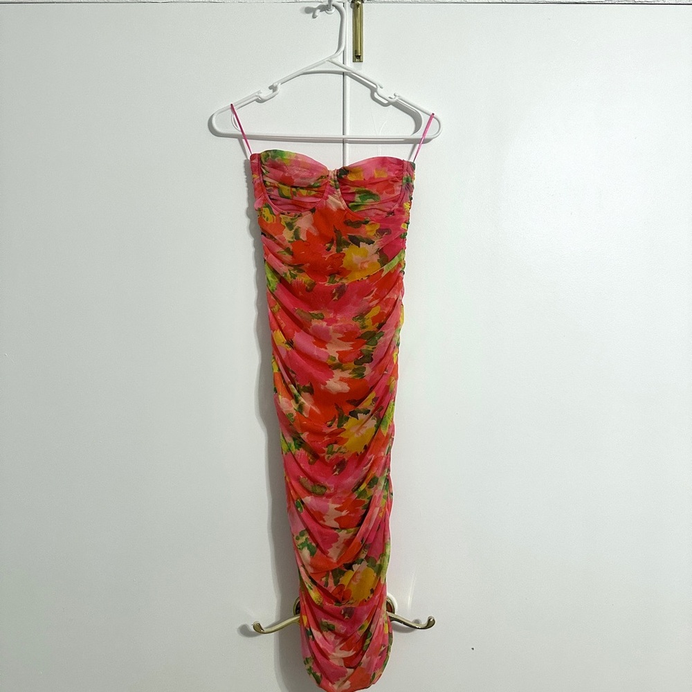Zara Print Tulle Corset Dress - Picture 2 of 4